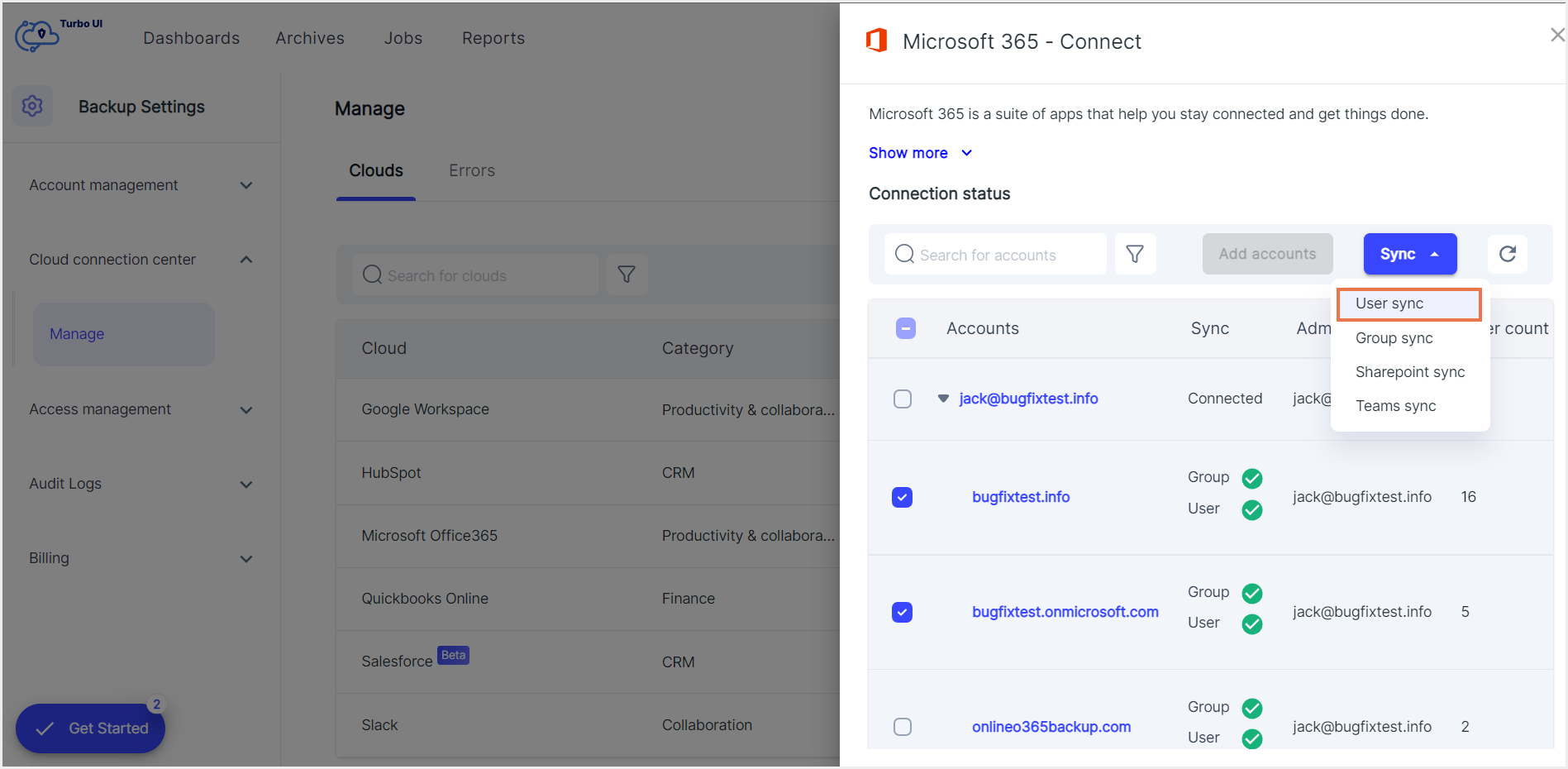 What is user sync and how do I initiate it?